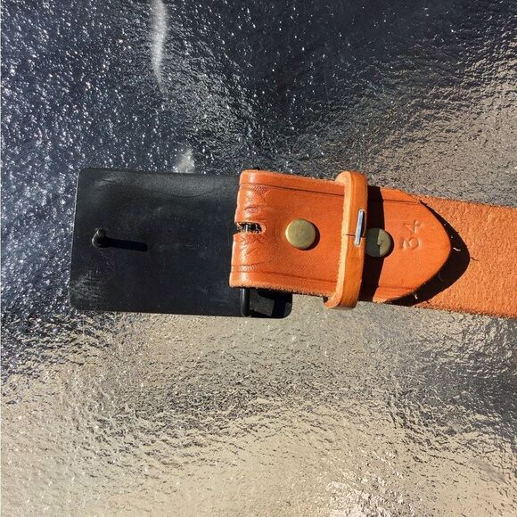 Philmont Cimarron N. M. Tooled Western Style Belt Brass Belt Buckle Size 34 - Picture 9 of 10